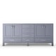 preview thumbnail 5 of 28, Yamyam 59" Double Bathroom Vanity (Base Only) Grey - Chrome Finish