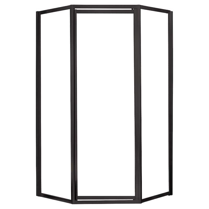 CRAFT + MAIN TDNA0570 Tides 70" High x 59" Wide Framed Shower - Oil Rubbed Bronze / Clear Glass