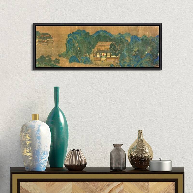 iCanvas "Wang Chuan's Residence, after the Painting Style and Poetry of Wang Wei " by Qiu Ying Framed