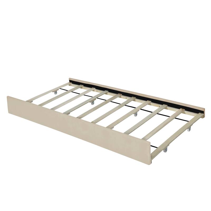 Queen Size Platform Bed with 2 Drawers and Twin XL Trundle