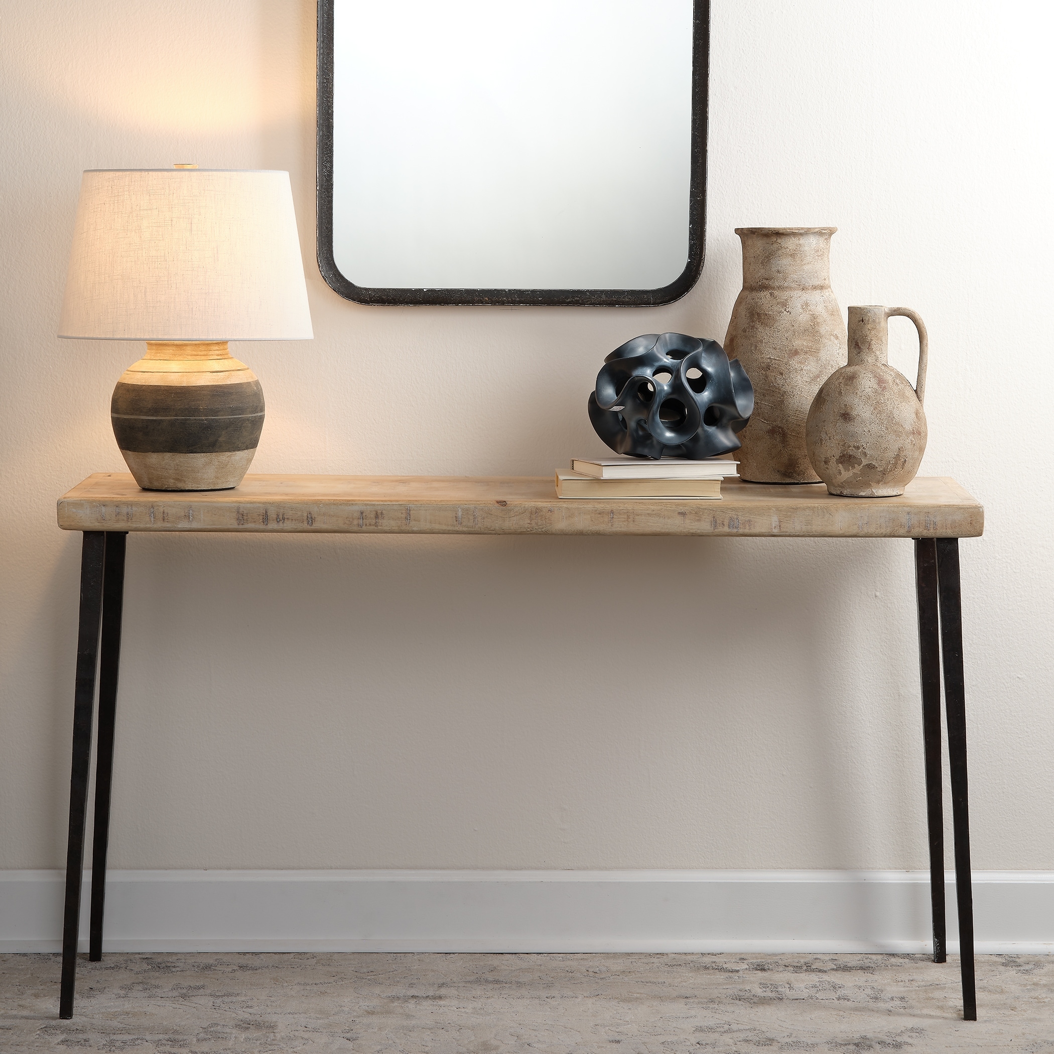 Alden Decor Malin Wood Console Table