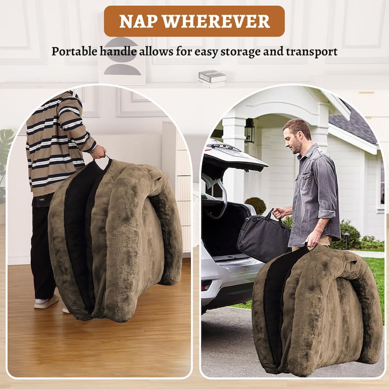 Human Dog Bed for Adults, Foldable Giant Nap Sofa Bed, Bean Bag Chair