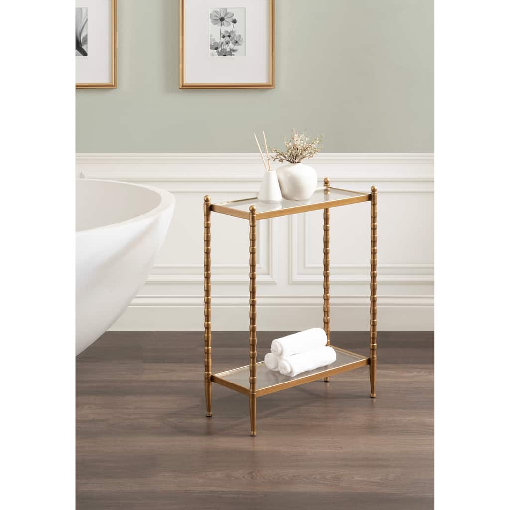 Kate and Laurel Prisha Rectangle Side Table - 18x8x25