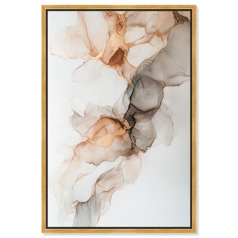 Smoky Gold Drift Canvas by Art Remedy - 24" x 36" - Gold
