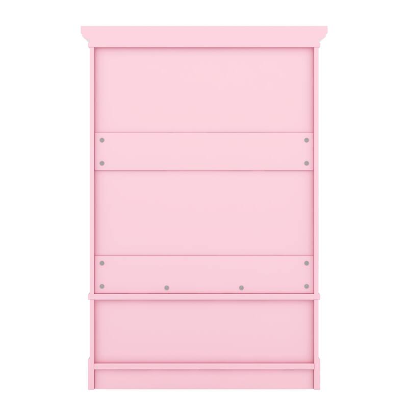 Open Children's Wardrobe with A Hanging Rod and Open Shelves