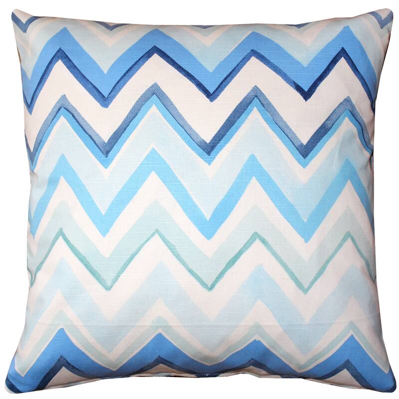 Pillow Decor Pacifico Stripes Blue Throw Pillow 20X20