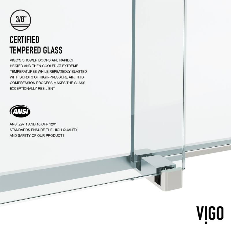 VIGO Houston Frameless Sliding Door