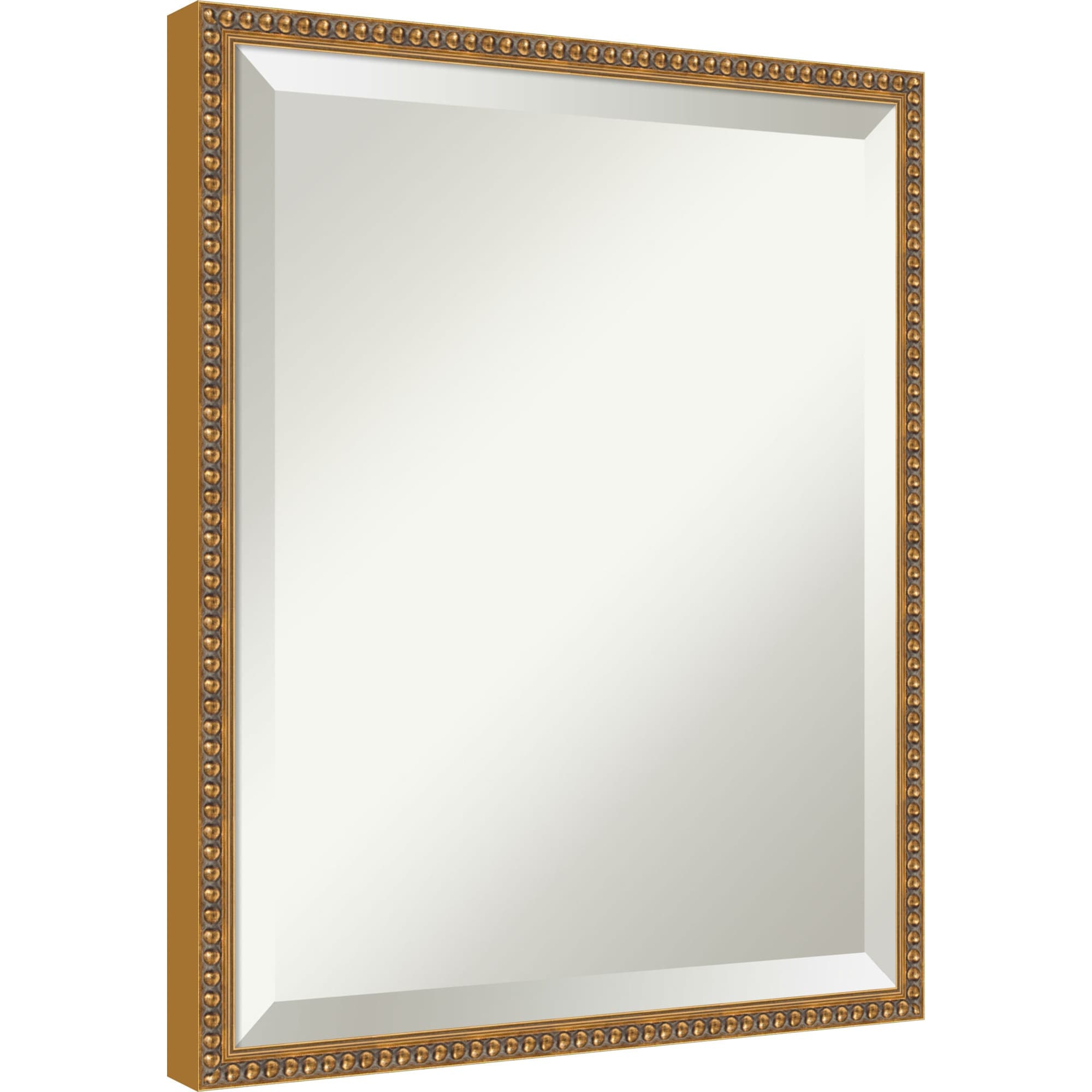 Bradford Bead Beveled Wood Framed Bathroom Vanity Wall Mirror