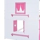 preview thumbnail 38 of 36, Playhouse Design Impression & Beautiful Full Size Bunk Wood House Bed with Elegant Windows, Sills and Tent
