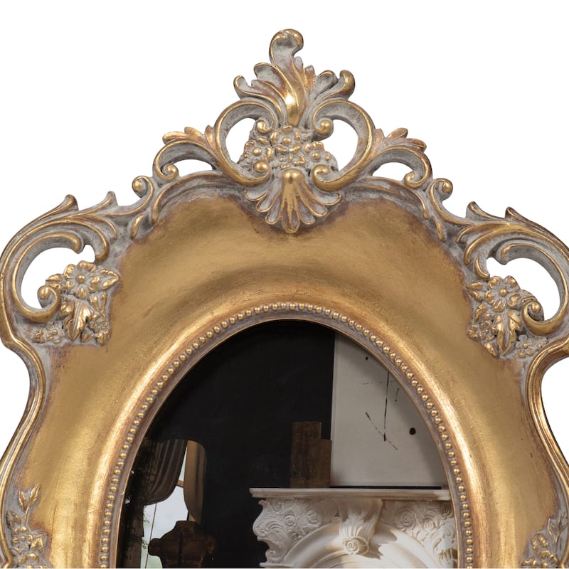 Sagebrook Home 4x6 Gold Baroque Inspired Photo Frame, Elegant Polyresin and Glass, Perfect for Cherished Memories