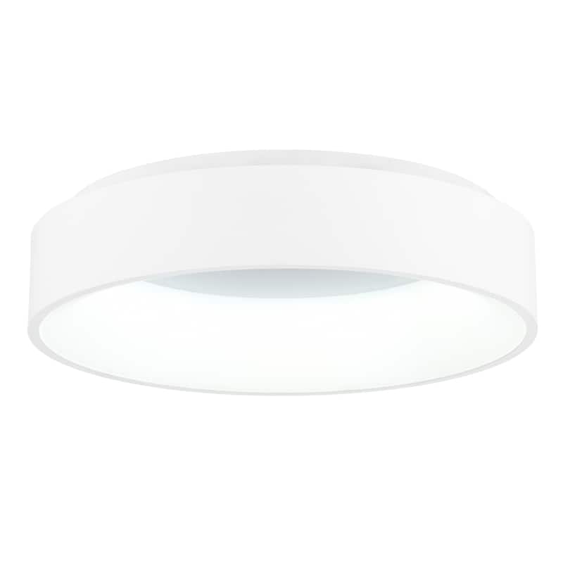Arenal LED Drum Shade Flush Mount With White Finish - White