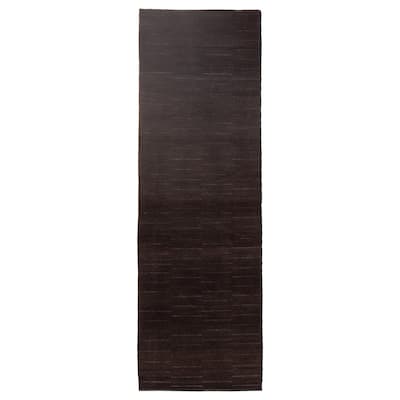 ECARPETGALLERY Hand-knotted Opulence Black Wool Rug - 2'6 x 7'10