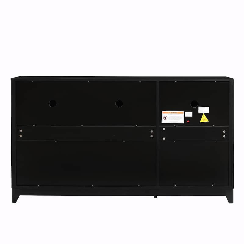 Modern Entertainment Center Media Console Cabinet with 2 Spacious Storage Spaces