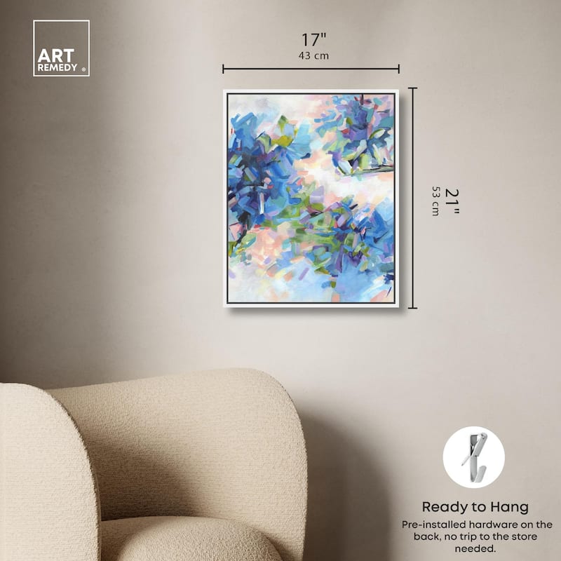 Blue Botanicals Canvas by Art Remedy