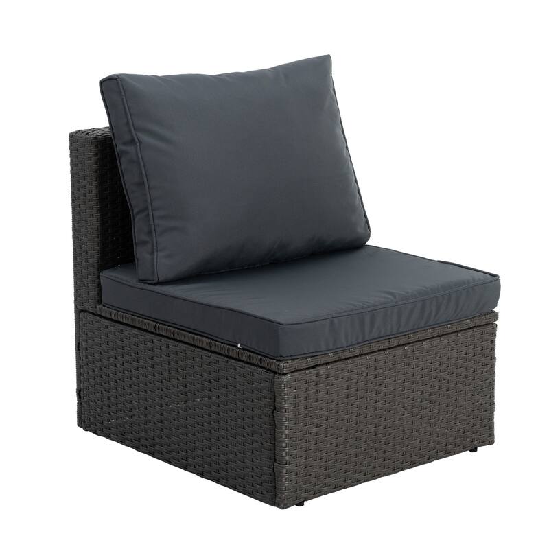 Outdoor Wicker Weaving Conversation Combo Set of 7