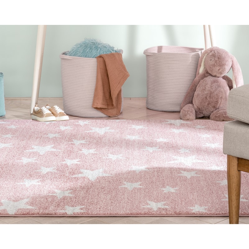 Well Woven Kennedy Stars Plush Area Rug