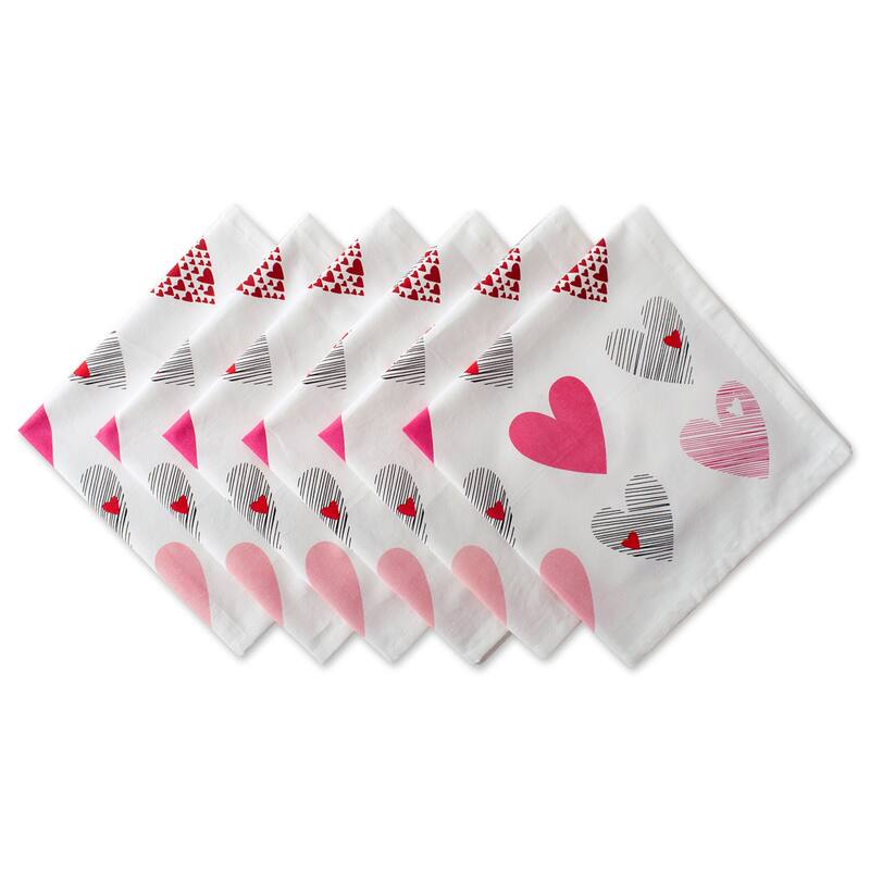 DII Valentines Day Print Napkin (Set of 6) - Hearts Collage