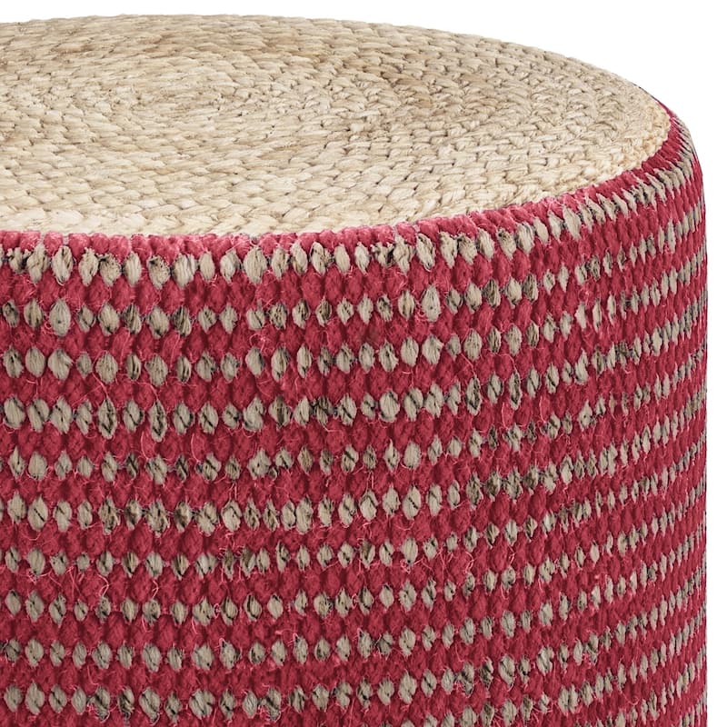 WYNDENHALL Jordi Boho Round Braided Pouf