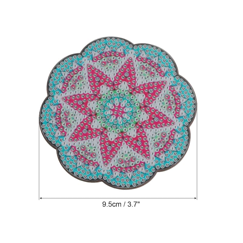 Diamond Art Coasters, 6 PCS Diamond Art Painting Coasters Holder, Mandala - Multiple colors - Multiple colors