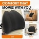 preview thumbnail 5 of 7, Cheer Collection Black Memory Foam Lumbar Support Pillow With Washable Cover