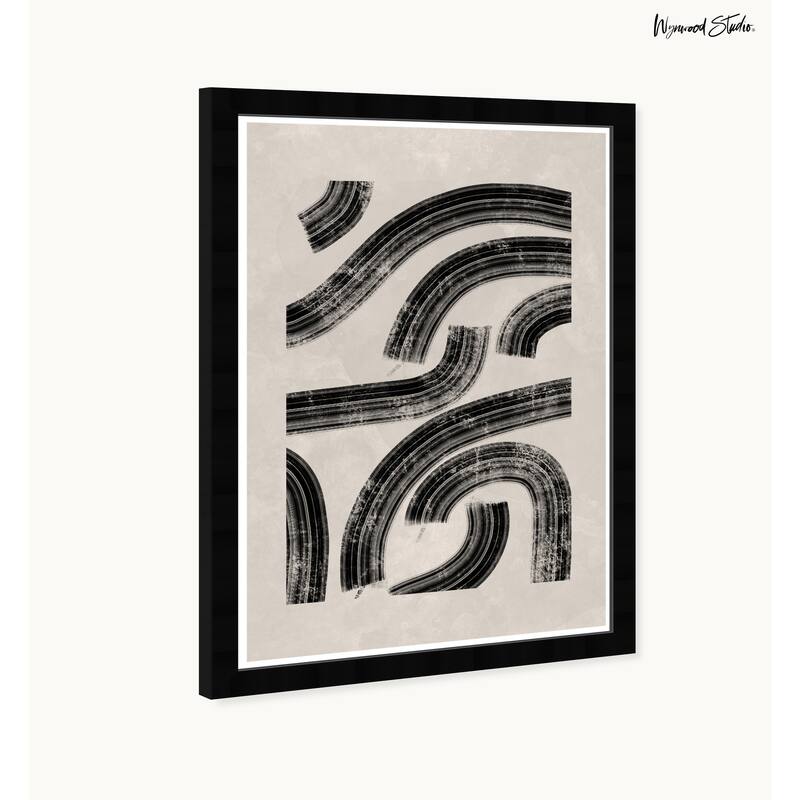 Wynwood Studio Puzzled Maze Framed Boho Minimalist Abstract Prints