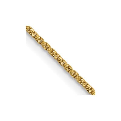 Curata 14k Yellow gold 1.0mm Diamond-Cut Twisted Box Chain Necklace Options: 16 18 20