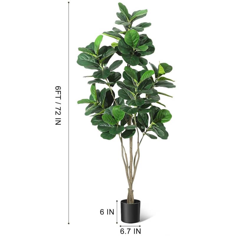 Fiddle Leaf Fig Artificial Tree Faux Floor Plant for Home Decor