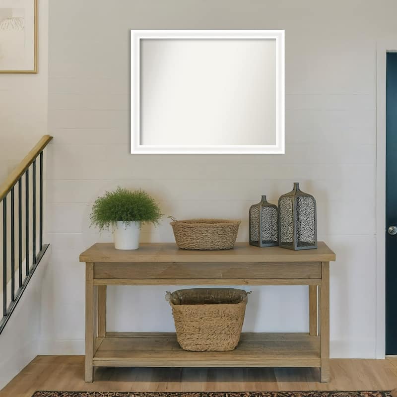 Oliver Narrow Non-Beveled Wood Framed Wall Mirror