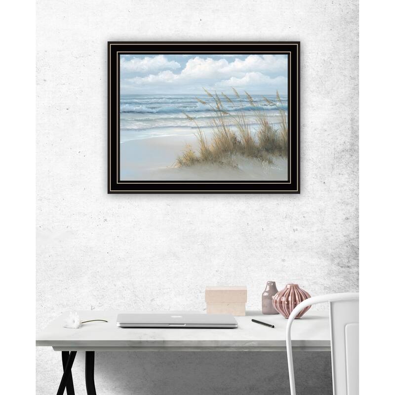 TrendyDecor4U Coastal "Sea Oats" Framed Print Wall Art