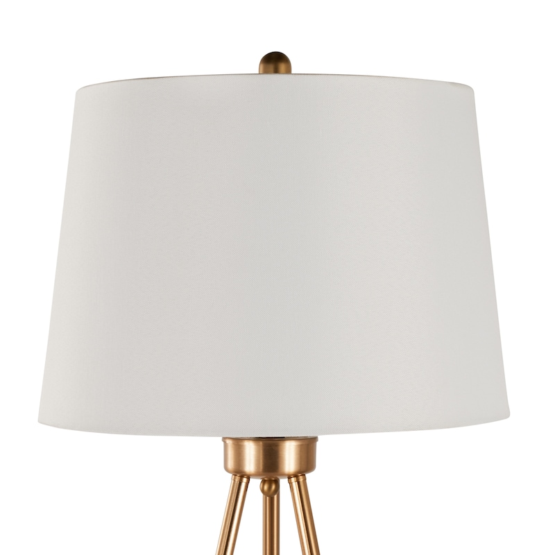 Silver Orchid Saerna 62" Tripod Floor Lamp with Linen Shade