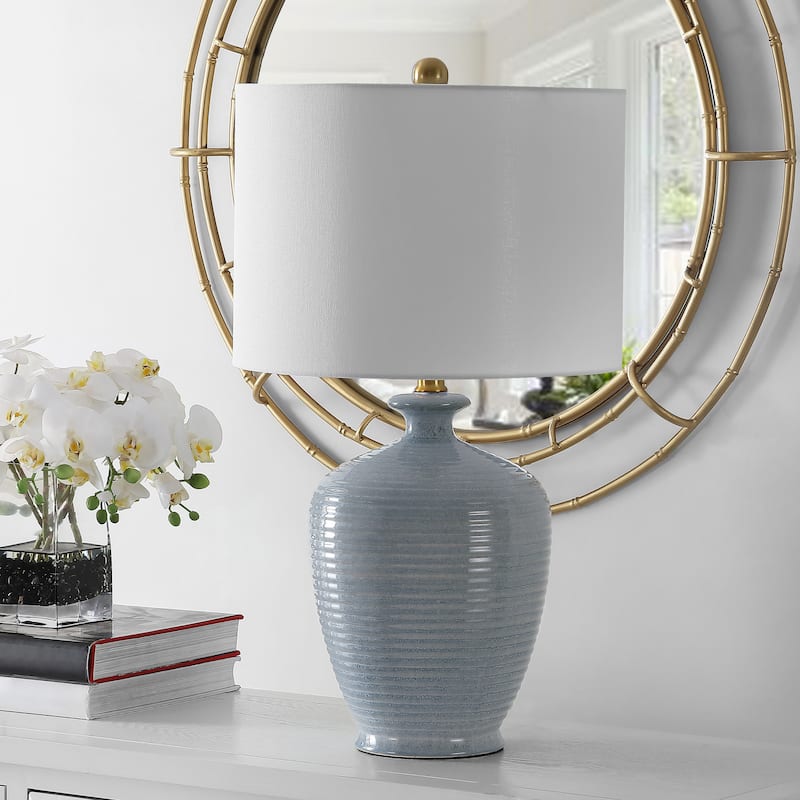 SAFAVIEH Lighting Laoise 26-inch Ceramic LED Table Lamp - 14" W x 14" L x 26" H - 14Wx14Dx26H