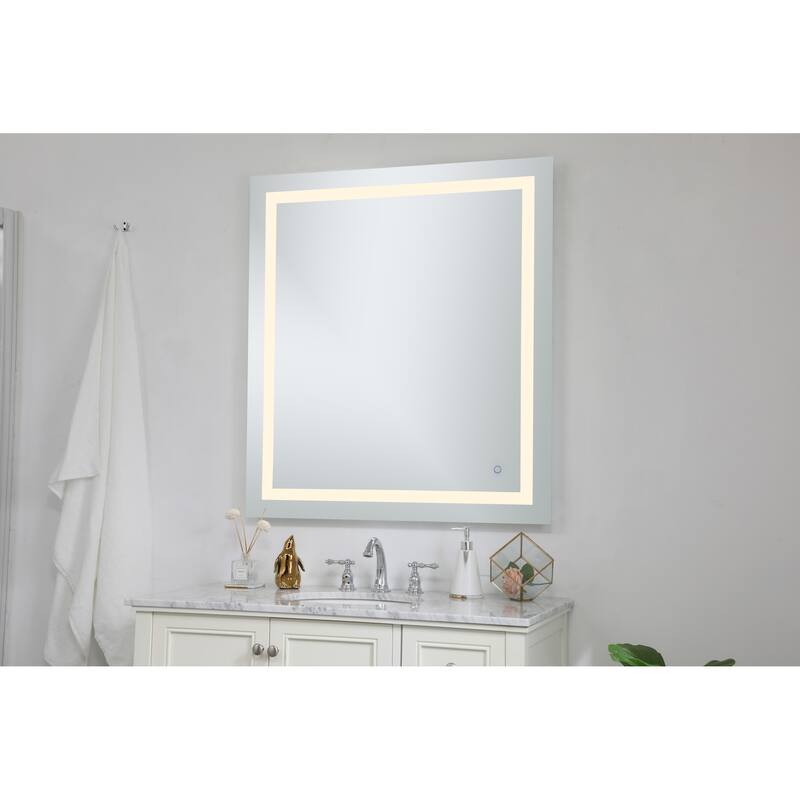 Elegant Lighting Helios 40" x 36" Rectangular Frameless Wall Mounted