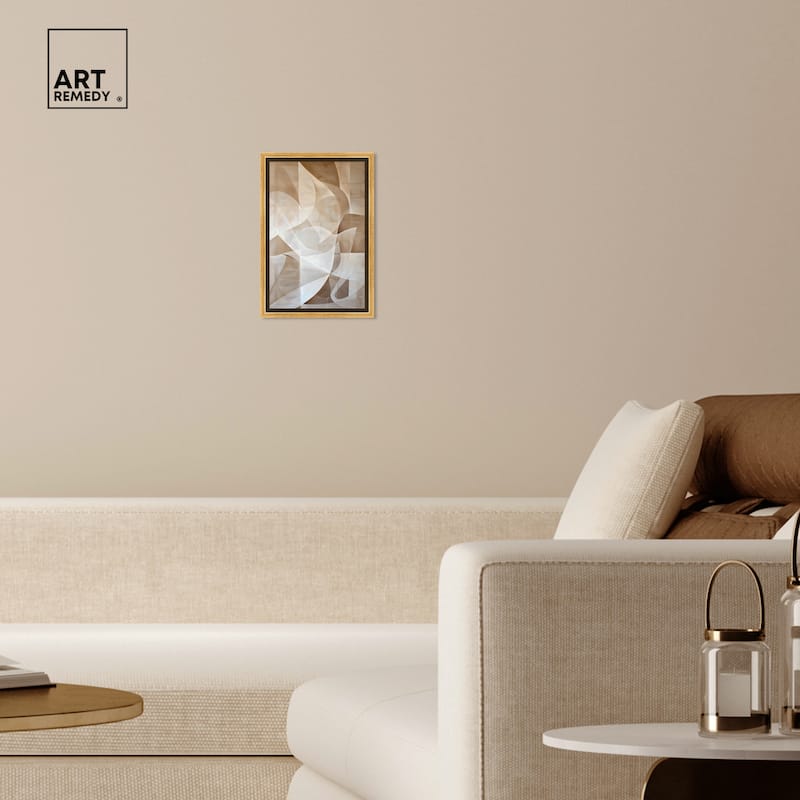 Art Remedy Scattered Thoughts Framed Abstract Shapes 1 Piece Canvas Wall Art