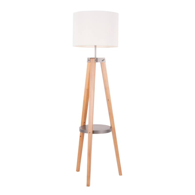 Carson Carrington Compass Tripod Floor Lamp with Shelf