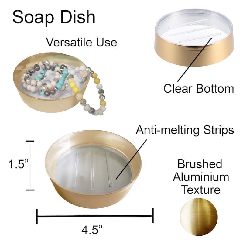 Brushed Gold Bathroom Accessory Set