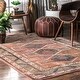 preview thumbnail 18 of 35, Nuloom Traditional Monica Tribal Area Rug 4' x 6' - Orange - Rectangle