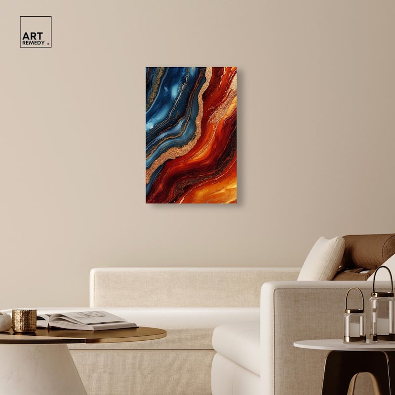 Gilded Galaxy Canvas by Art Remedy, Gallery Wrapped