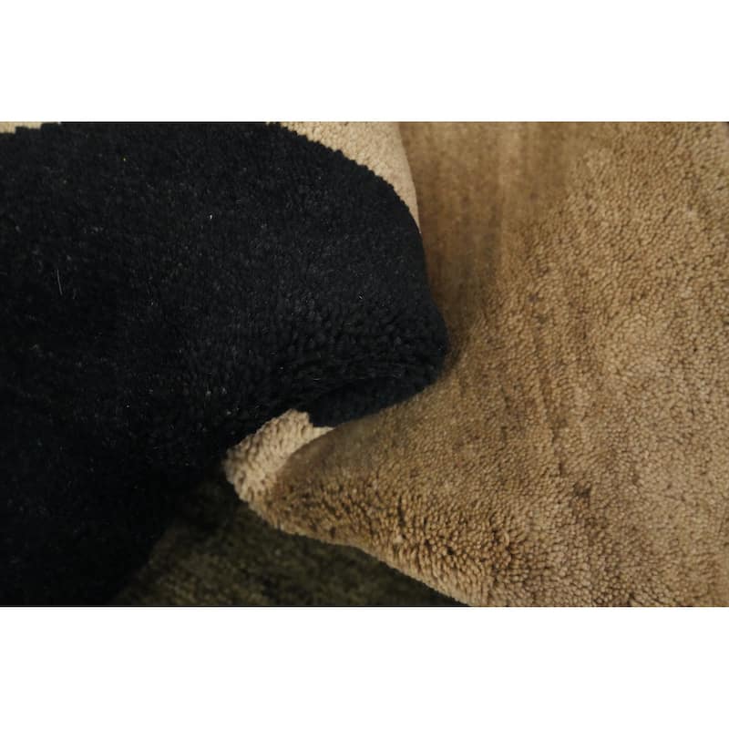 Hand Knotted Oriental 100% Wool Carpet Modern Modern Multi-Colored Gabbeh Area Rug - 6' 0'' X 4' 0''