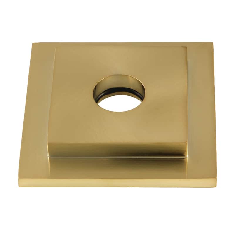 Kingston Brass Claremont Heavy Duty Square Solid Cast Brass Shower Flange - Brushed Brass