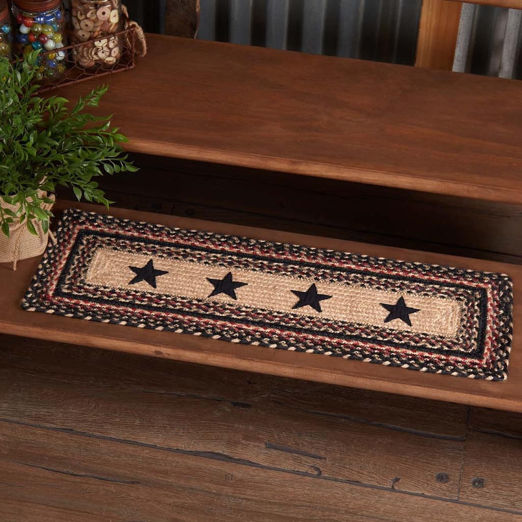 Colonial Star Jute Stair Tread Rect Latex 8.5x27 - 8.5x30