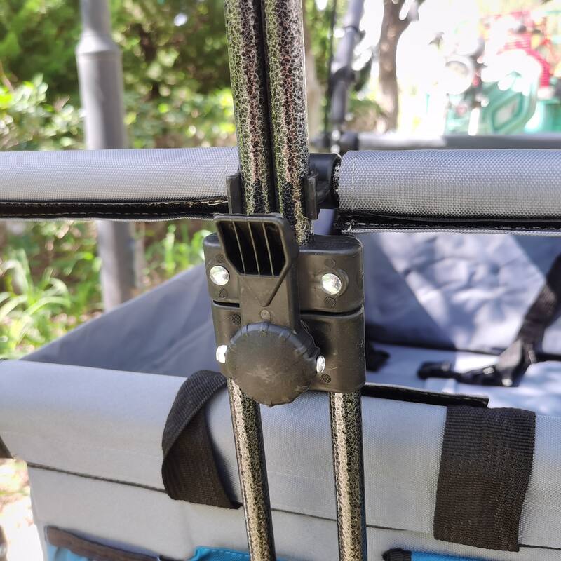 Push & Pull Utility Folding Wagon with Removable Canopy - Grey