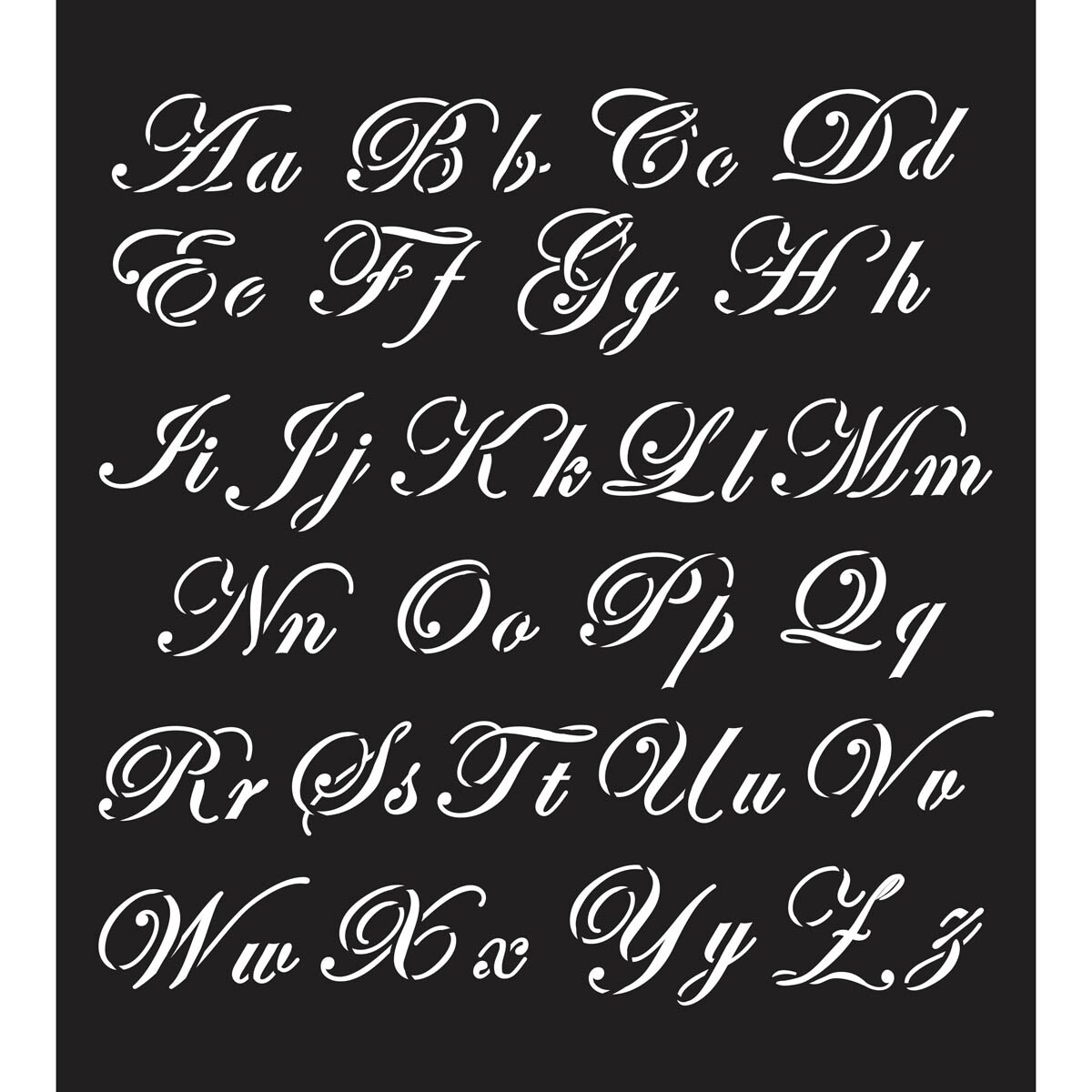 Shop Folkart Painting Stencil 8 5 X9 5 Script Overstock 20062808