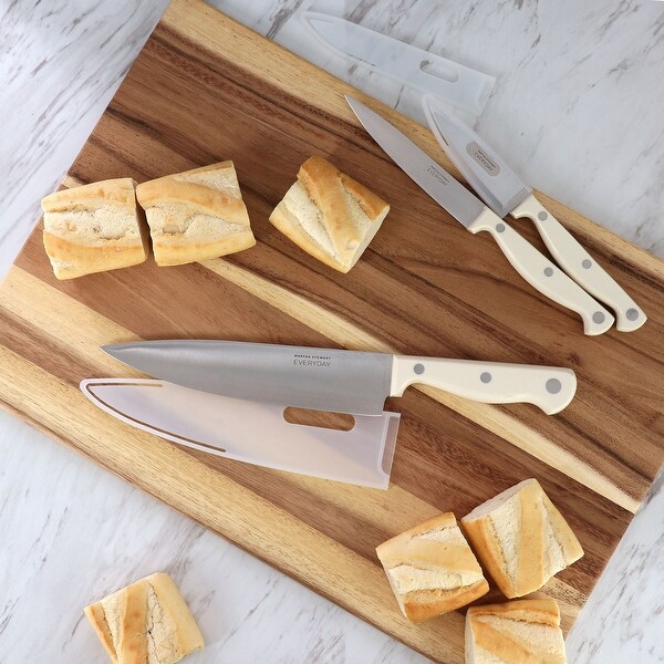Martha Stewart Everyday Keswick 3 Piece Cutlery and Sheath Set in