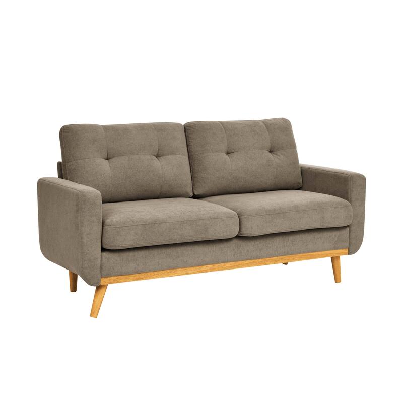 Anmytek Mid-Century Modern 67.7" Wide Tufted Upholstered Loveseat Sofa