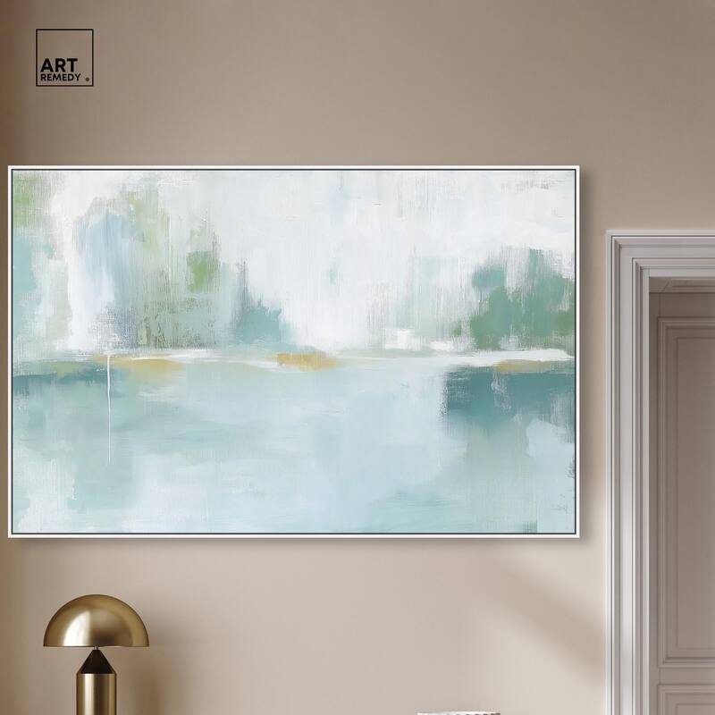 Mirrored Aqua Dream I Canvas by Art Remedy