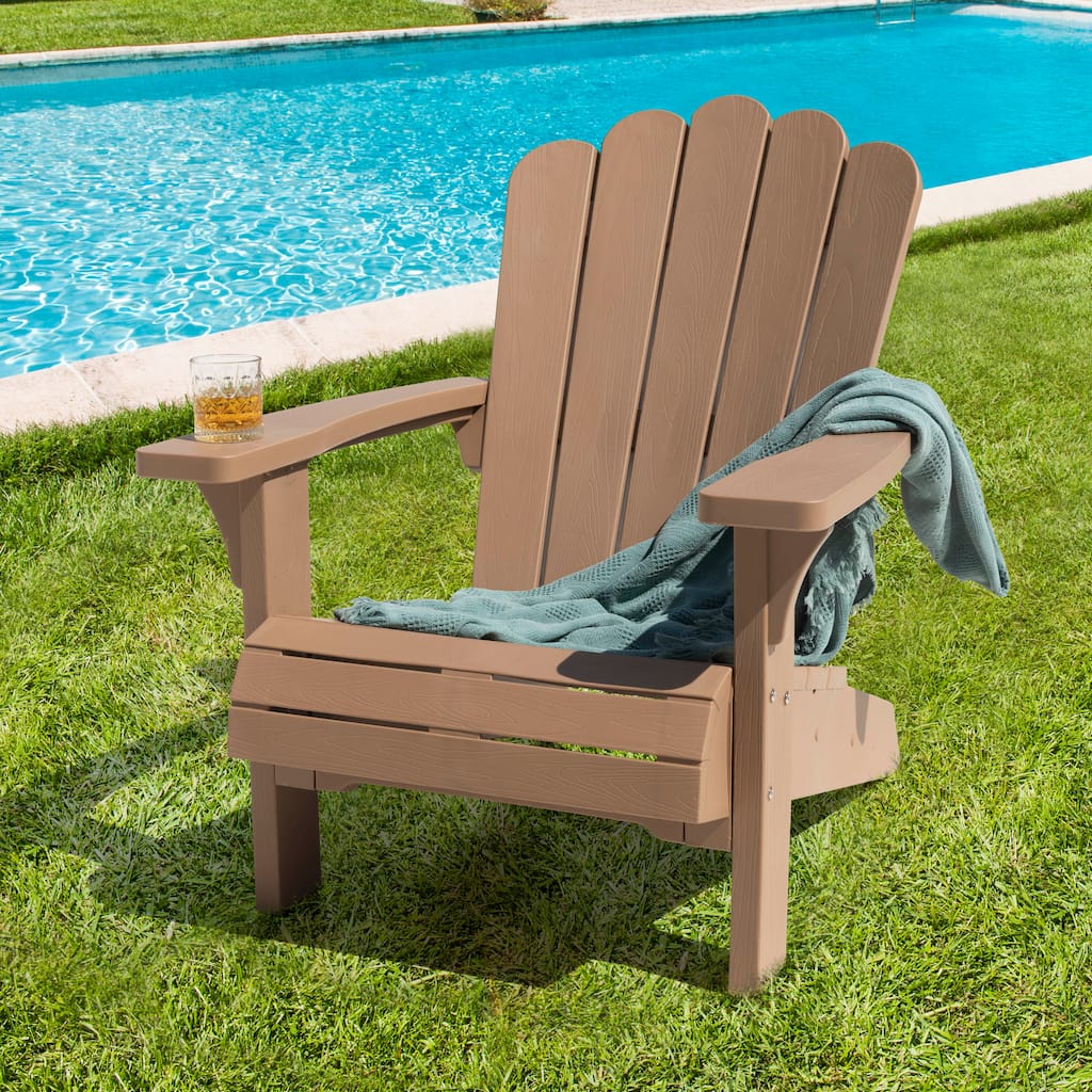 Adirondack Chair Weather-Resistant Patio Chairs with Widened Armrests