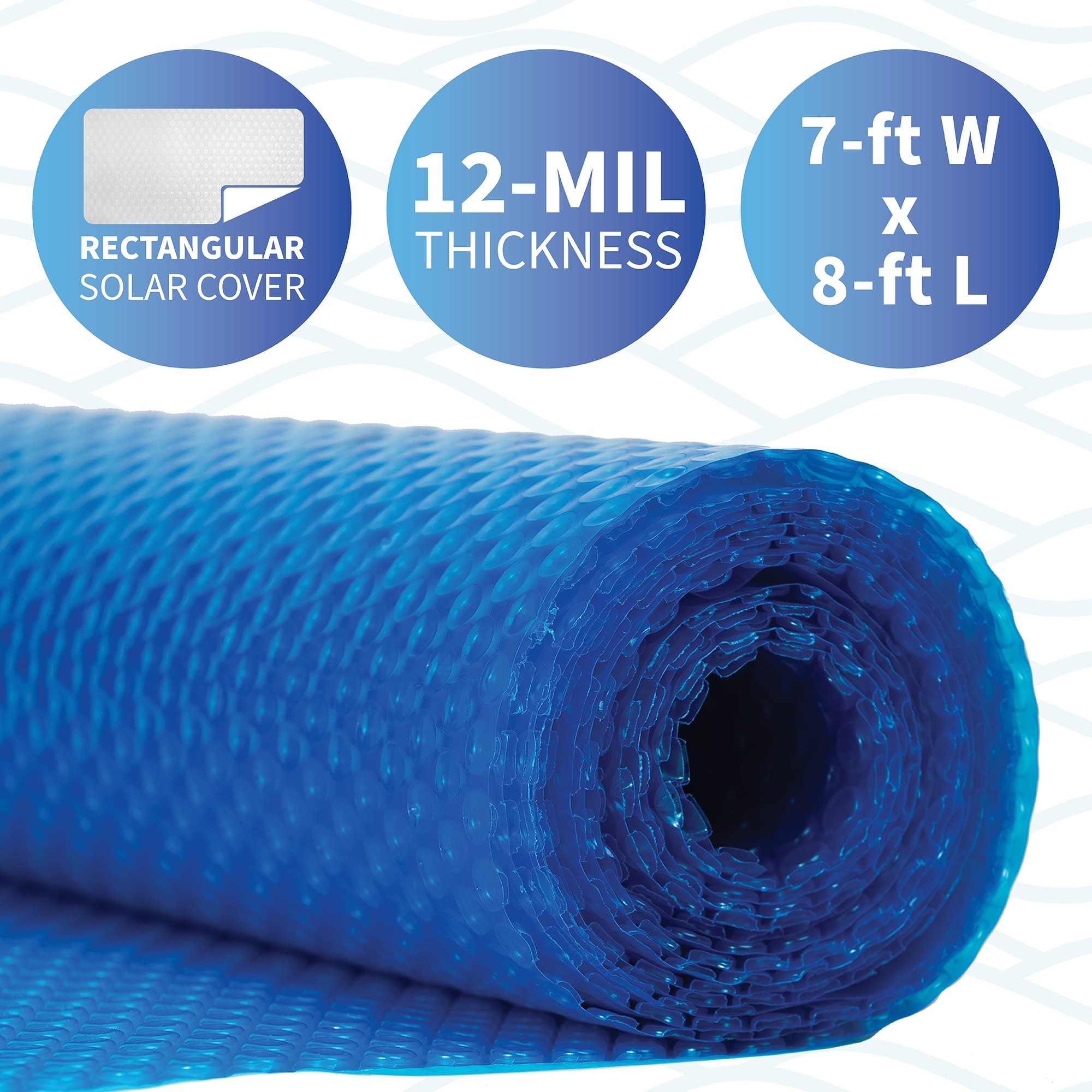 Blue Wave 12-mil Solar Blanket for Hot Tubs - 7-ft x 8-ft Rectangular Spa Cover