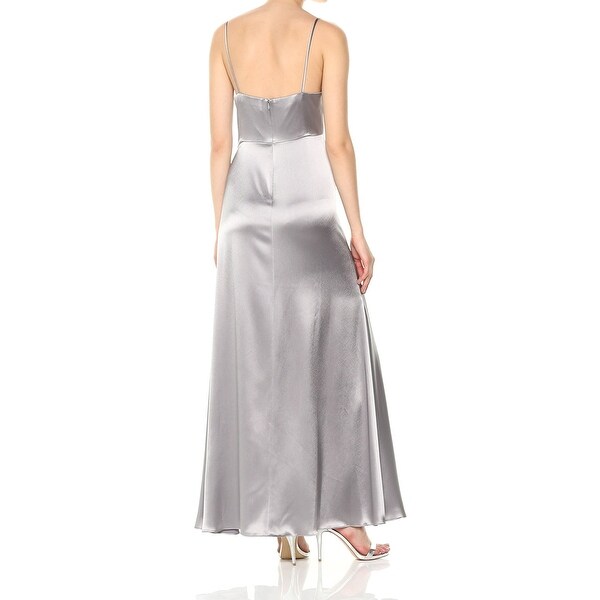 satin faux wrap maxi dress