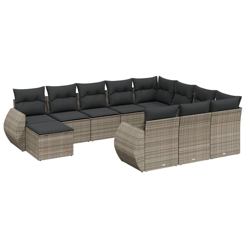 vidaXL Garden Sofa Set Black