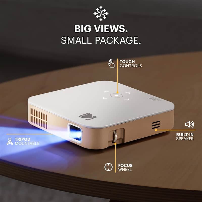 Kodak Luma 350 Smart Projector, Portable Pico Projector with Carrying Case, Tripod & Remote